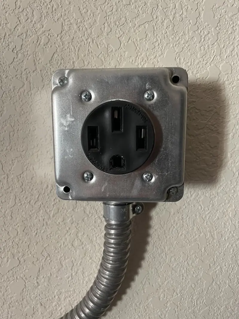 NEMA 14-50 outlet installed for Electrical Panel Upgrade in El Centro